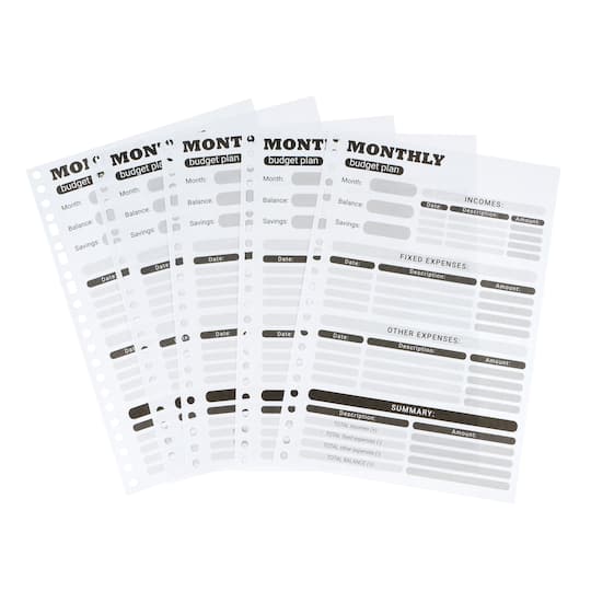 5.8" x 8.2" A5 Budget Fill Paper, 50 Sheets by Recollections™